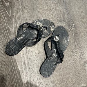 Tory Burch Patent Flip Flops